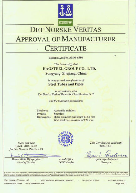 Porcelana Shanghai Haosteel Co., Limited certificaciones